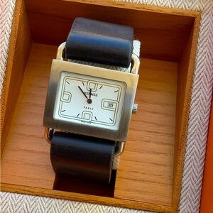 Hermes Black and Silver Men's Watch